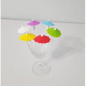 6pcs. Umbrella Shaped Wine Marker Barware Glass Charm Drink Tracker Stemware